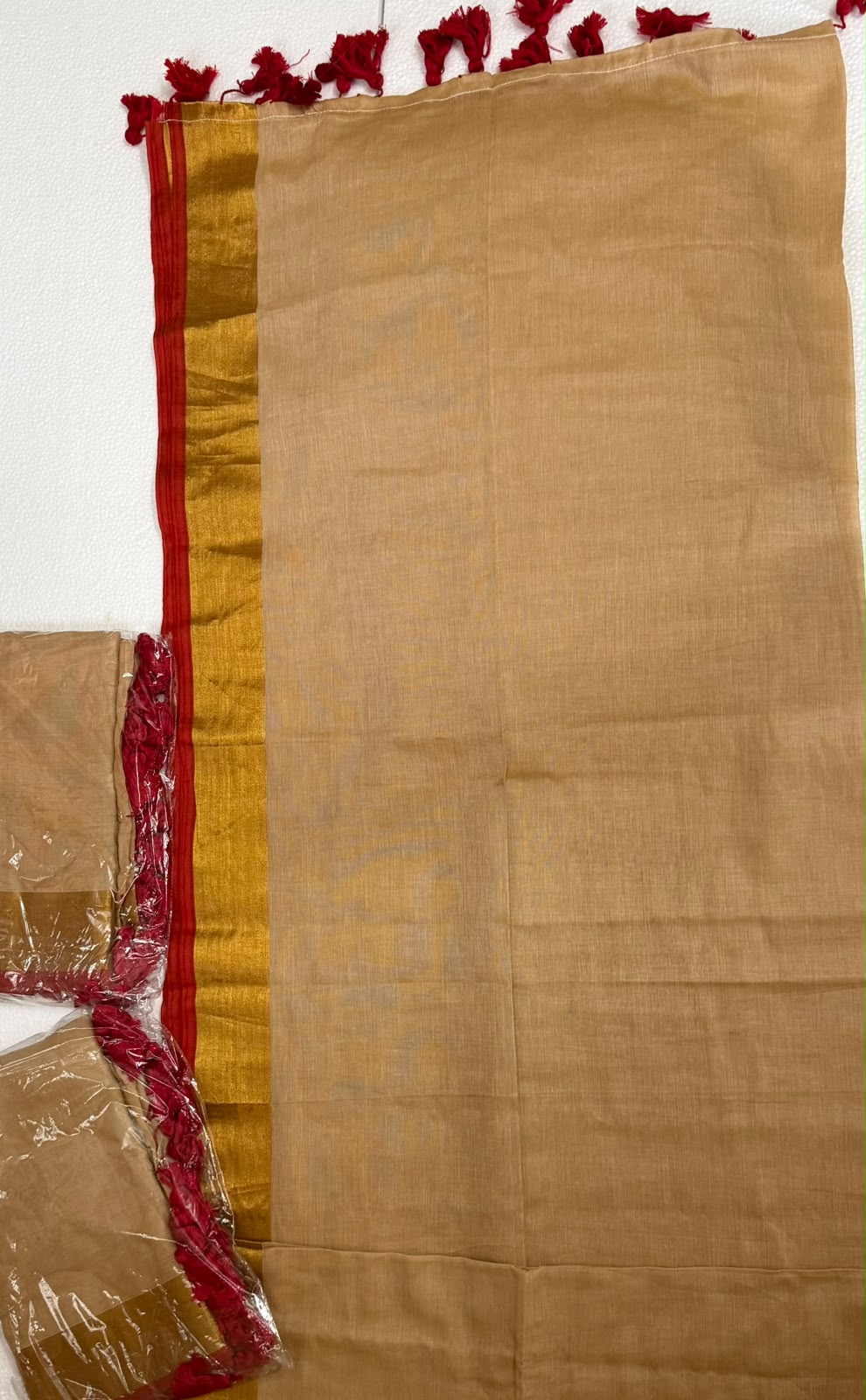 Pure Cotton Kasavu saree with Traditional Motifs